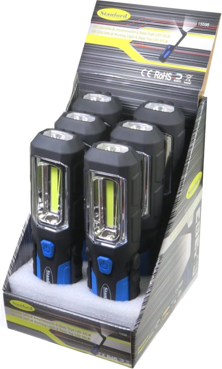 3 W COB werklamp met batterijen