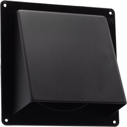 Gevelklep Ø150mm zwart