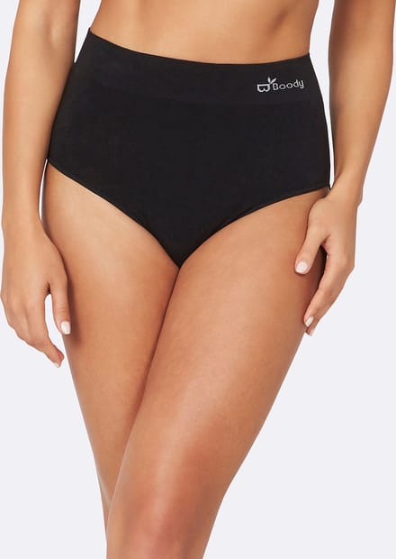 Boody - Bamboe Full Brief Tailleslips - Zwart / S