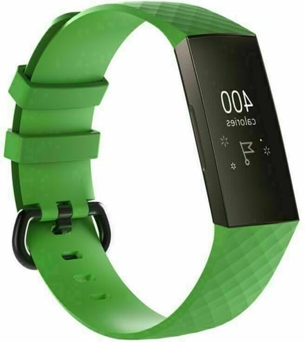 Strap-it Siliconen bandje - geschikt voor Fitbit Charge 3 / Fitbit Charge 4 - groen - Maat: Maat S