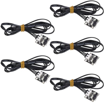 Dailygoods- Eindschakelaar 5 Stuks - Mechanische Eindschakelaarmodule - 3D-Printer Eindstop - Plug en Play - Compact - Geschikt voor Ender 3/CR 10 - Mechanische Schakelaar
