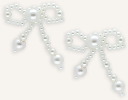 Notre-V Earrings Bow Pearls Sieraden Dames - Wit - Maat ONESIZE