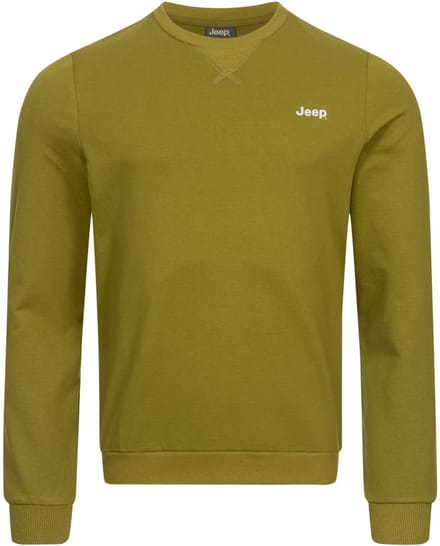Jeep Heren Sweatshirt Met Ronde Hals Groen - S