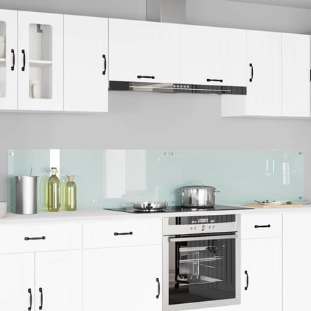 vidaXL - Keukenachterwand - 2 - st - Wit - 120 - x - 40 - cm - gehard - glas