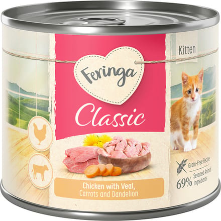 6x200g Kitten Kip & Kalf Feringa Kattenvoer