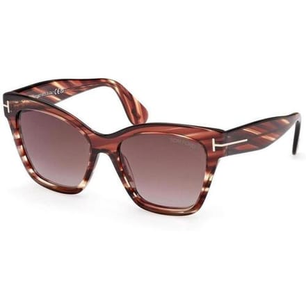 Tom Ford Elvira FT1217 55T gekleurde zonnebril havana bordeaux gradiÃ«nt