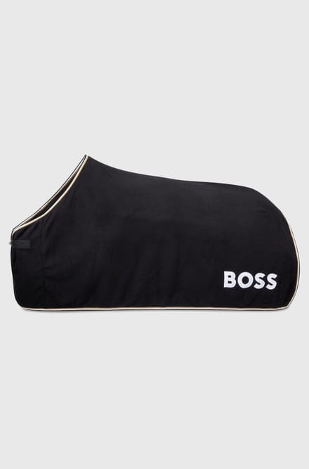 Boss Equestrian Fleece Signature Deken Core 195 Zwart