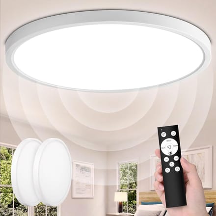 Dimbare LED Plafondlamp met Bewegingsmelder 28W 2800LM - Instelbaar 3000K-6000K IP54
