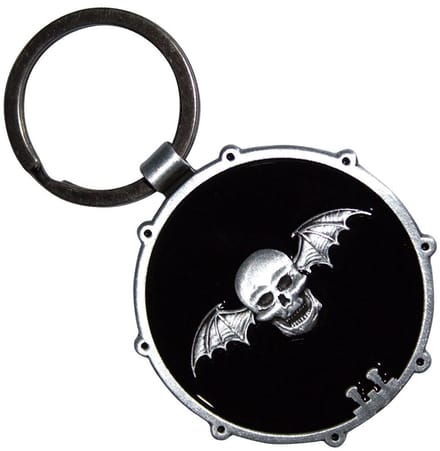 Avenged Sevenfold - Deathbat Drum Double-Sided Sleutelhanger - Zwart/Wit