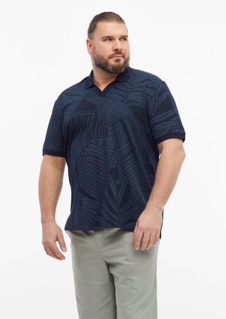 Polo met prints van gemengd katoen met artwork s.Oliver