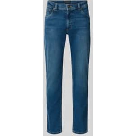straight fit jeans van katoenmix
