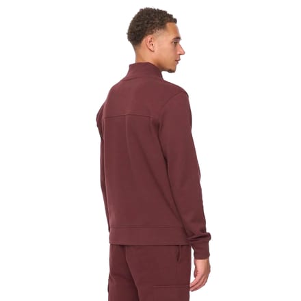 Duck and Cover Heren Slellmoore Kwart Rits Sweatshirt (Wijn)