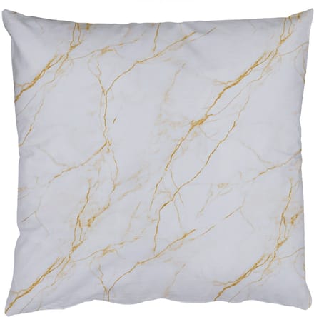 Sierkussens - Kussentjes Woonkamer - 60x60 cm - Wit - Marmer - Goud - Luxueus