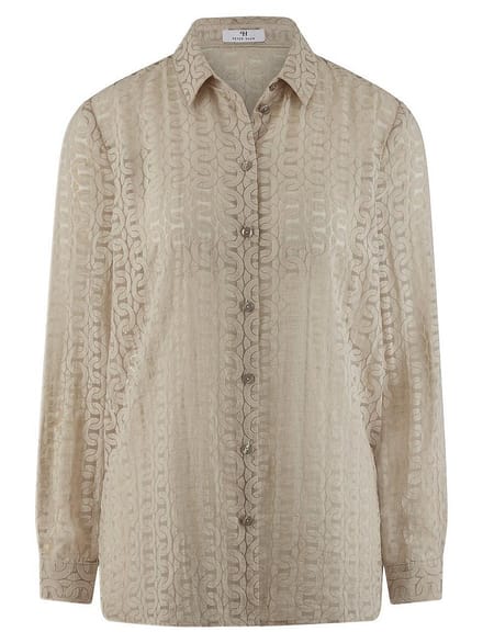 Blouse lange mouwen Van Peter Hahn beige