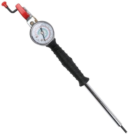 Inflator drukmeter - Bandenmeter - Autobanden oppompen - Met ventielcompressor - 350 mm - Zwart
