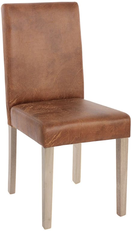 Set van 2 eetkamerstoelen Littau, stoel keukenstoel ~ textiel, imitatie suède, poten structuur - eik