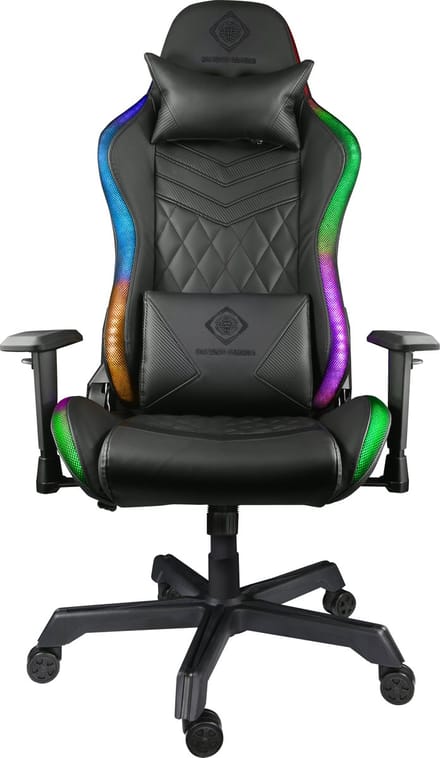 Deltaco DC410 Gamestoel - Ergonomisch - RGB - Nek- en Rugkussen - Zwart