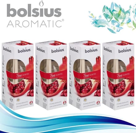 Bolsius Geurstokjes True Scents Pomegranate 4x45 ml - Voordeelverpakking