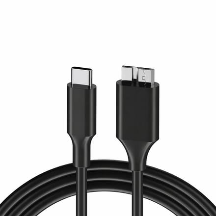 USB-C naar Micro USB-B Kabel – Micro B 3.0 / 5Gbps – HDD & SSD Kabel voor Externe Harde Schijf – 1 Meter – Zwart