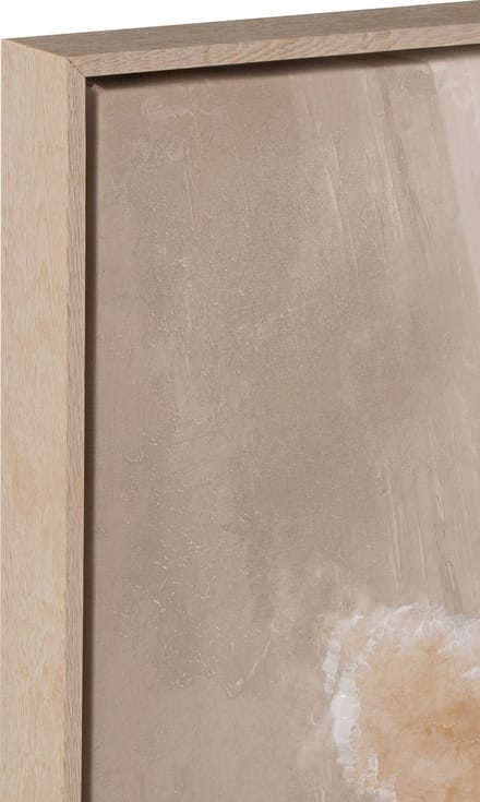 J-Line schilderij Pampas - canvas/hout - beige - 2 stuks