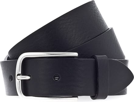 Vanzetti Leren Riem Denim Love 35mm Full Leather Belt W100 Black Zwart