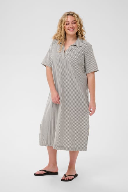 Gestreepte jurk voor dames KAFFE Curve Nana