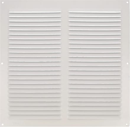 Ventilatierooster met muggennet 300 x 300 mm - Wit aluminium