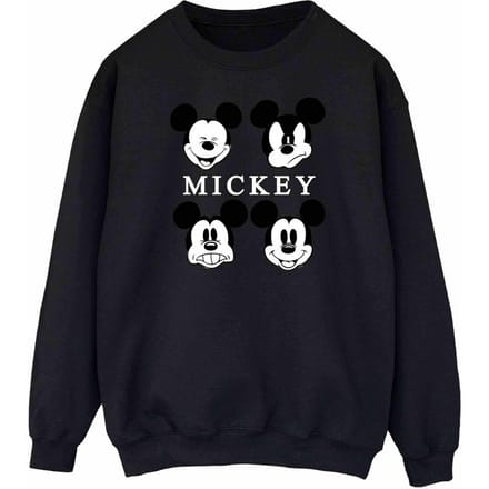 Disney Dames/Dames Mickey Mouse Hoofd Sweatshirt (Zwart)