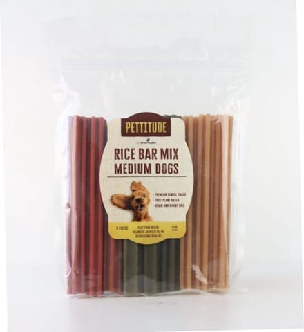 Pettitude Rijst Stang Medium hond mix 9 stuks