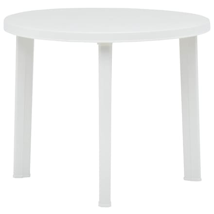 vidaXL - Tuintafel - 89 - cm - kunststof - wit