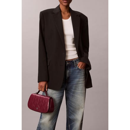 Calvin Klein Quilted Top Handle Chain Bag Alluring Pink Maat: OS | Clutches Outlet | Dames | Roze