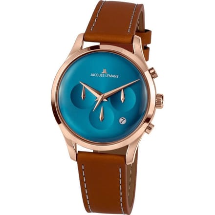 Jacques Lemans - 1-2067F - Polshorloge - Dames - Quartz - Retro Classic