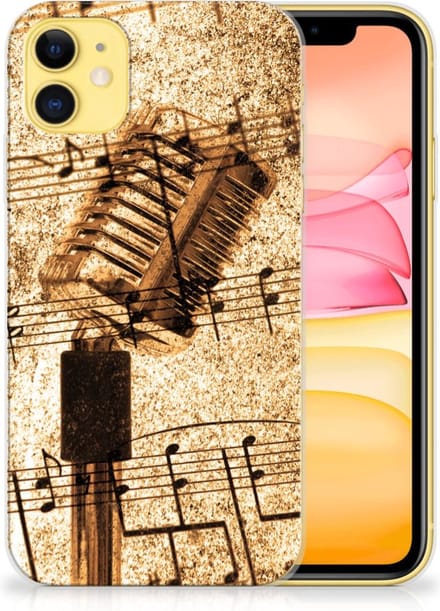 Apple iPhone 11 Siliconen Hoesje met foto Bladmuziek