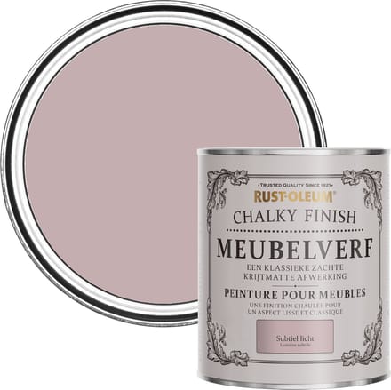 Rust-Oleum Roze Chalky Finish Meubelverf - Subtiel Licht 750ml