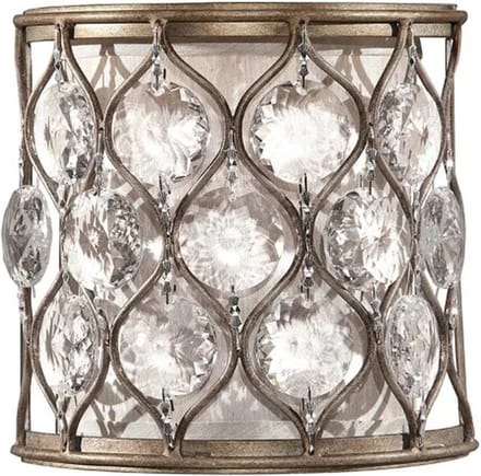 Feiss LED Wandlamp Lucia | 1X E14 Max 40W | Burnished Silver