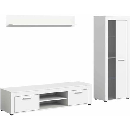 Jam woonkamercombinatie wit melamine - 35x235x159cm