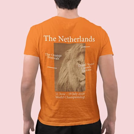 Oranje T-shirt WK Leeuw L