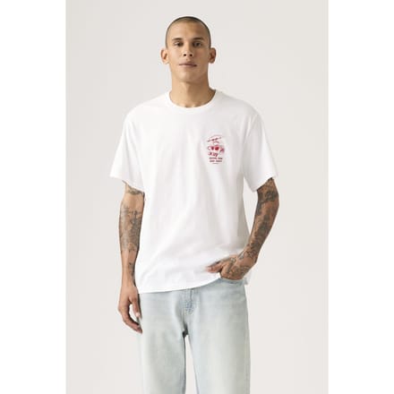 Levi's Ss Relaxed Fit Tee Ls Fresh White Plus Größe: S | Bedruckte T-Shirts Outlet | Herren | Weiß