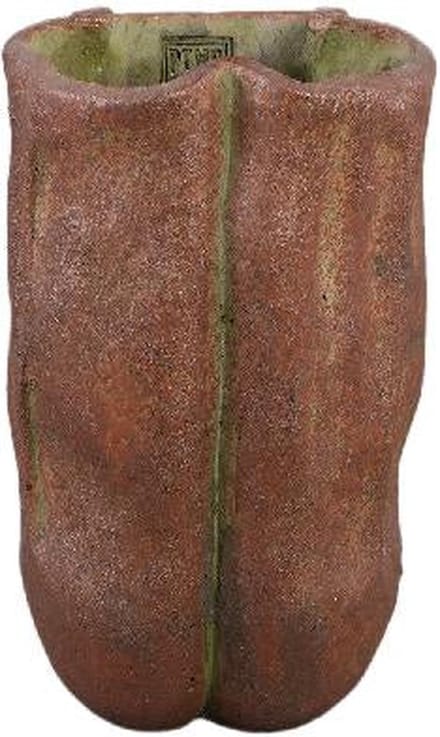 PTMD Bloempot Roddie - 18x17x30 cm - Cement - Roest