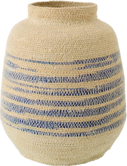 J-Line mand Gestreept - zeegras - naturel/blauw