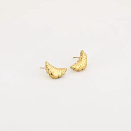 Bijoutheek Oorknoppen Croissant Goud