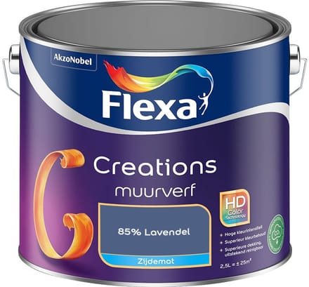 Flexa - Creations Muurverf Zijdemat - 85% Lavendel - Mengverf - 2,5 L
