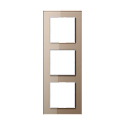 Jung Glasframe 3-voudig, A CREATION, champagne, verticale en horizontale montage AC 583 GL CH