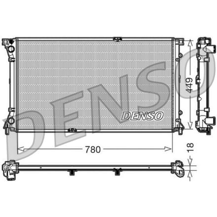 Radiator, motorkoeling DENSO DRM23097