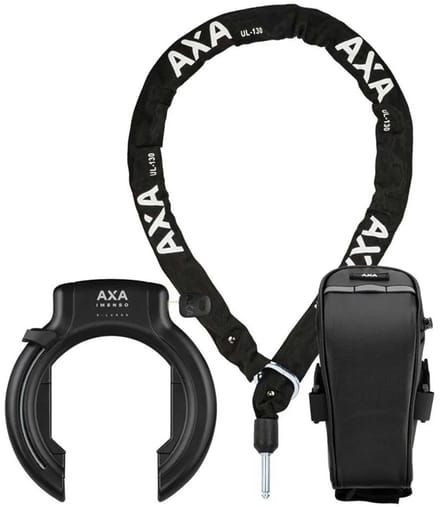 Axa Imenso Xl Az + Ulc 130 Plug-in Frameslot Voor Fietsen Zwart
