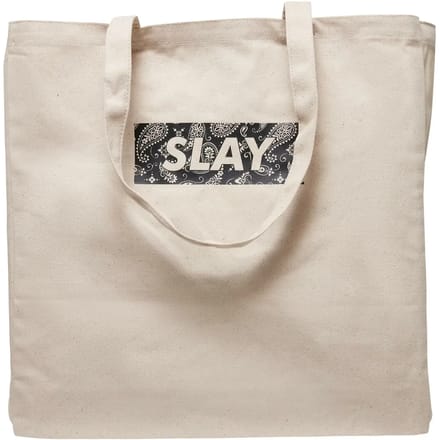 Mister Tee - SLAY Oversize Canvas Tote bag - Wit