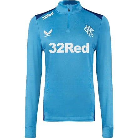 Castore Uniseks Volwassene 2023/2024 Rangers FC Quarter Zip Training Midlayer (Blauw)