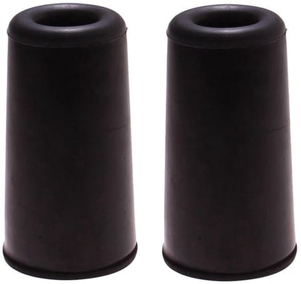 Deurbuffer / deurstopper - 2x - zwart - rubber - 75 x 40 mm - deurstop