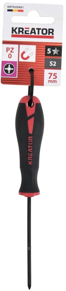 Kreator Schroevendraaier KRTH20901 – Pozidriv – 75 mm – PZ0 – Handgereedschap, Gereedschap