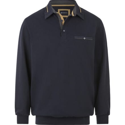 Poloshirt met lange mouwen DOROCASTI donkerblauw